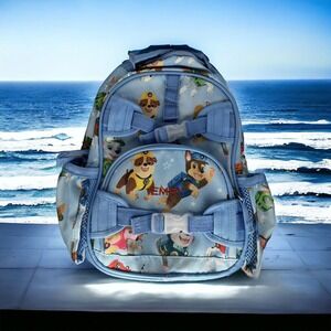 Paw Patrol Kids Mini Blue Backpack Pottery Barn Adjustable, Padded, Clean